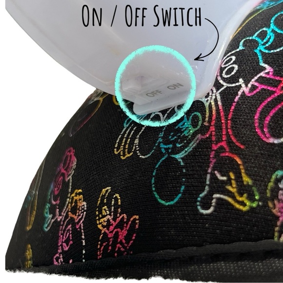 Disney Parks Flashing Light Up Mouse Ear Hat Glow with the Show Multicolor Adult - Picture 4 of 16